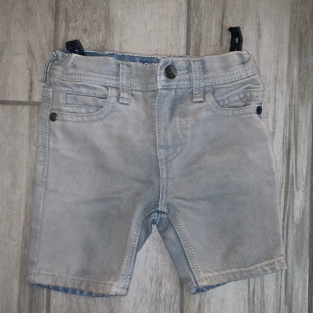 Gray Washed Guess Jean Shorts